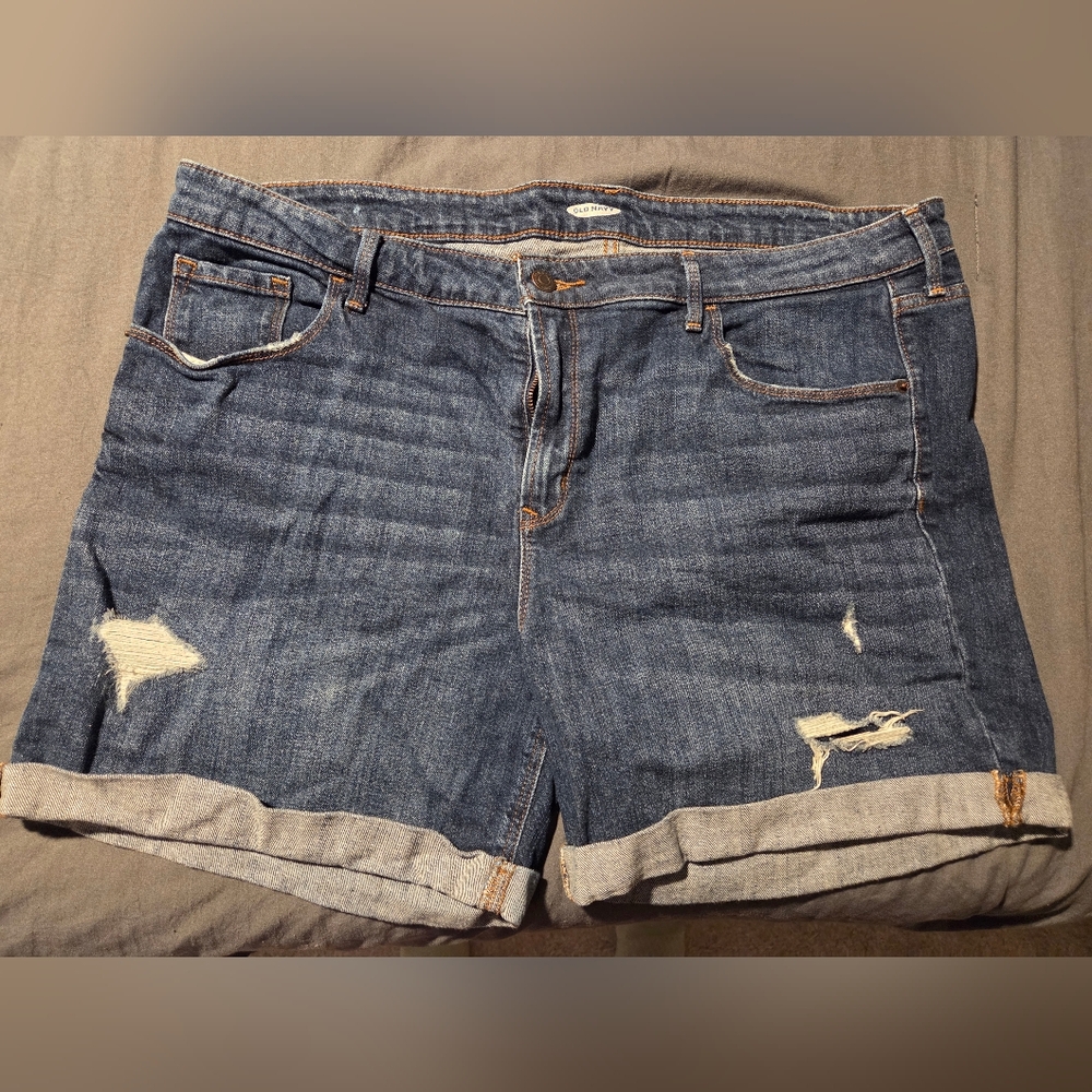 Denim Distressed Women Shorts